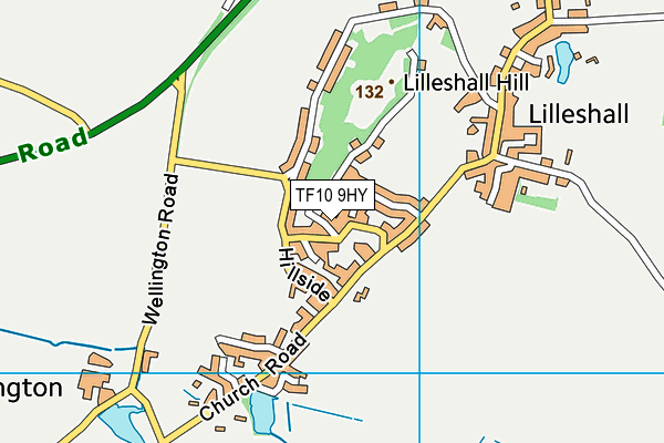 TF10 9HY map - OS VectorMap District (Ordnance Survey)