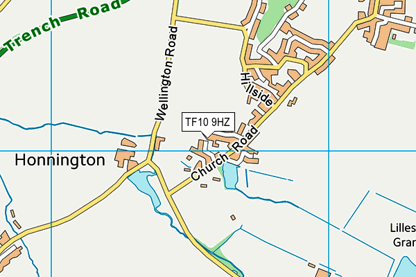 TF10 9HZ map - OS VectorMap District (Ordnance Survey)