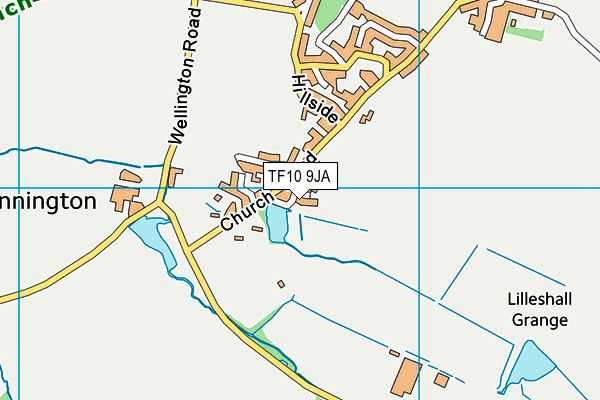 TF10 9JA map - OS VectorMap District (Ordnance Survey)