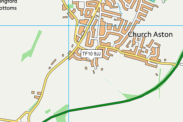 TF10 9JJ map - OS VectorMap District (Ordnance Survey)