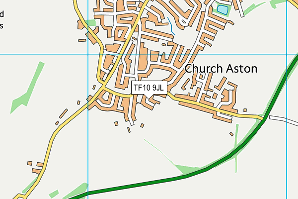 TF10 9JL map - OS VectorMap District (Ordnance Survey)