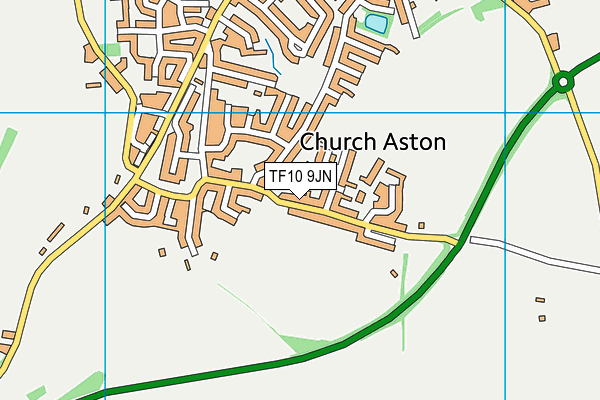 Church Aston Infant School map (TF10 9JN) - OS VectorMap District (Ordnance Survey)