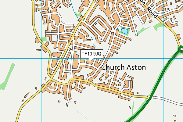 TF10 9JQ map - OS VectorMap District (Ordnance Survey)