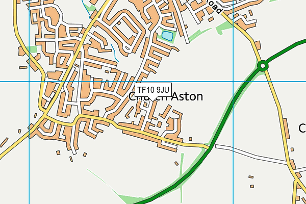 TF10 9JU map - OS VectorMap District (Ordnance Survey)