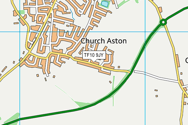 TF10 9JY map - OS VectorMap District (Ordnance Survey)