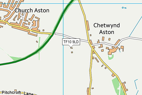 TF10 9LD map - OS VectorMap District (Ordnance Survey)