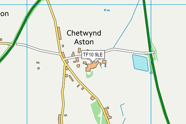 TF10 9LE map - OS VectorMap District (Ordnance Survey)