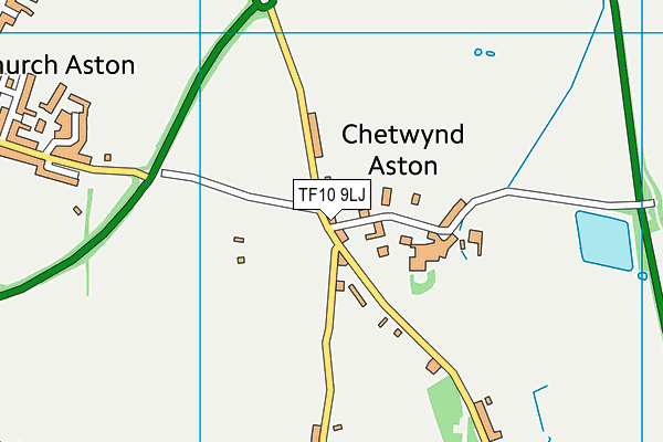 TF10 9LJ map - OS VectorMap District (Ordnance Survey)