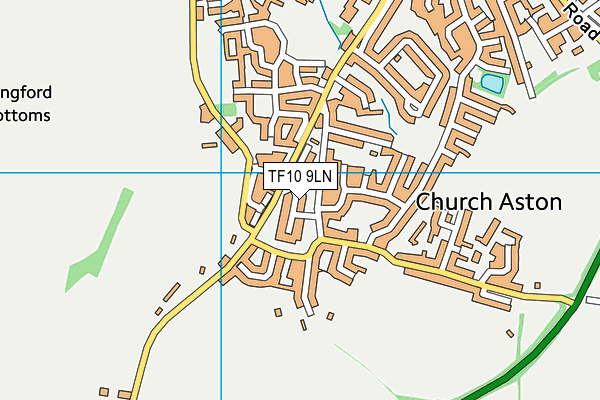 TF10 9LN map - OS VectorMap District (Ordnance Survey)