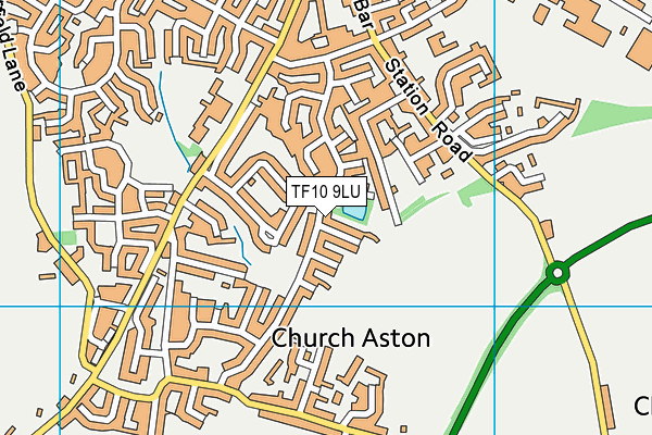 TF10 9LU map - OS VectorMap District (Ordnance Survey)