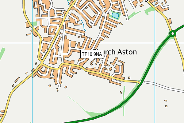 TF10 9NA map - OS VectorMap District (Ordnance Survey)