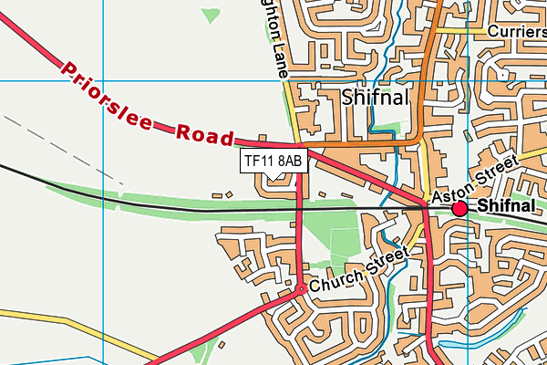 TF11 8AB map - OS VectorMap District (Ordnance Survey)