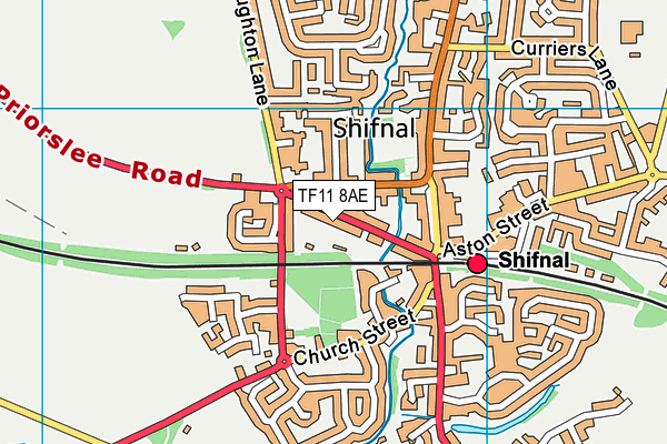 TF11 8AE map - OS VectorMap District (Ordnance Survey)