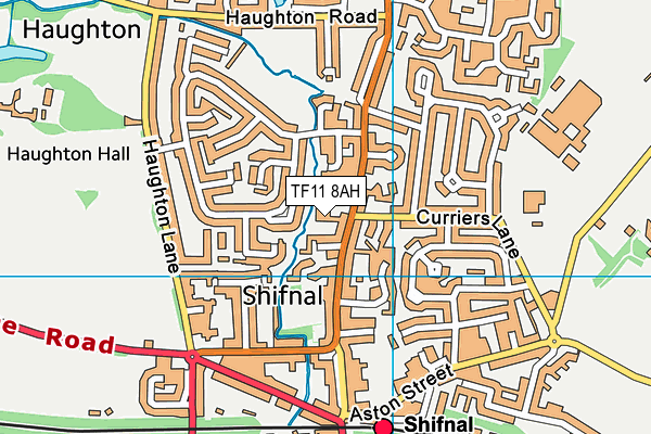 TF11 8AH map - OS VectorMap District (Ordnance Survey)