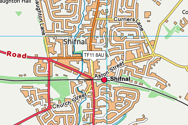 TF11 8AU map - OS VectorMap District (Ordnance Survey)