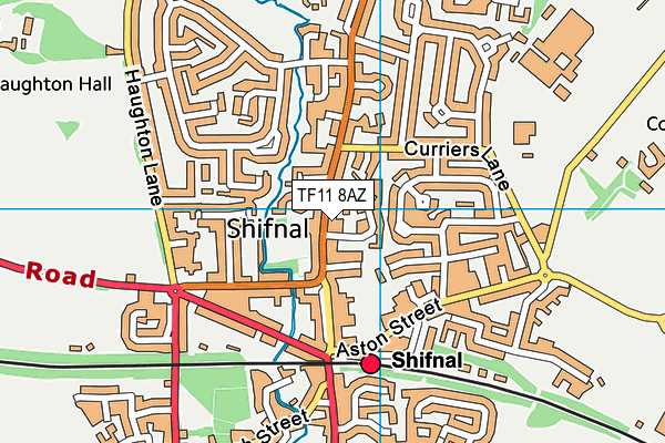 TF11 8AZ map - OS VectorMap District (Ordnance Survey)