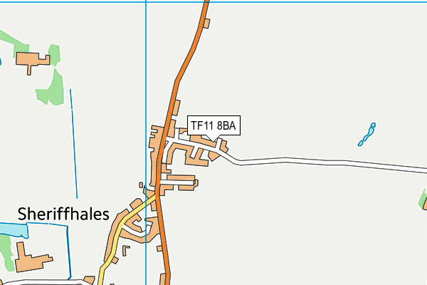 TF11 8BA map - OS VectorMap District (Ordnance Survey)