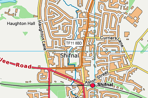 TF11 8BD map - OS VectorMap District (Ordnance Survey)