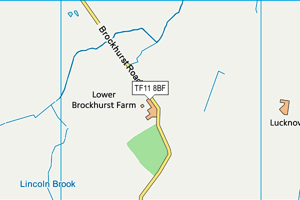 TF11 8BF map - OS VectorMap District (Ordnance Survey)