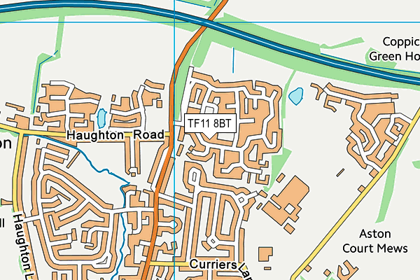 TF11 8BT map - OS VectorMap District (Ordnance Survey)