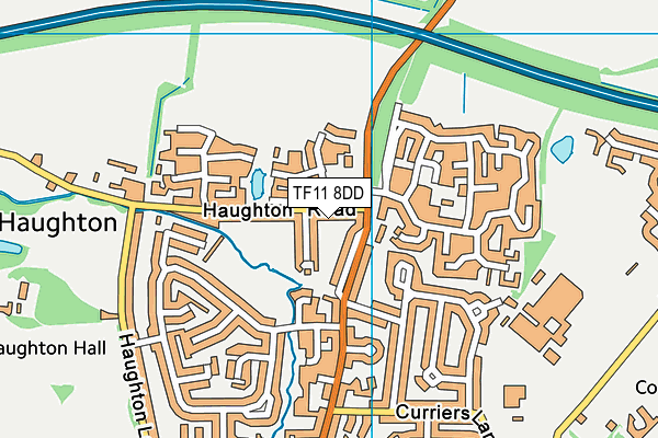 TF11 8DD map - OS VectorMap District (Ordnance Survey)