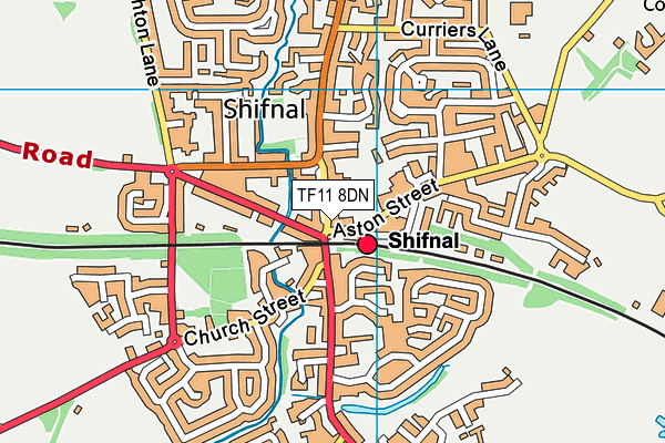 TF11 8DN map - OS VectorMap District (Ordnance Survey)