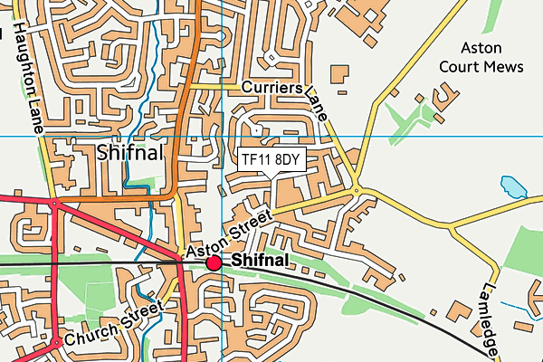 TF11 8DY map - OS VectorMap District (Ordnance Survey)
