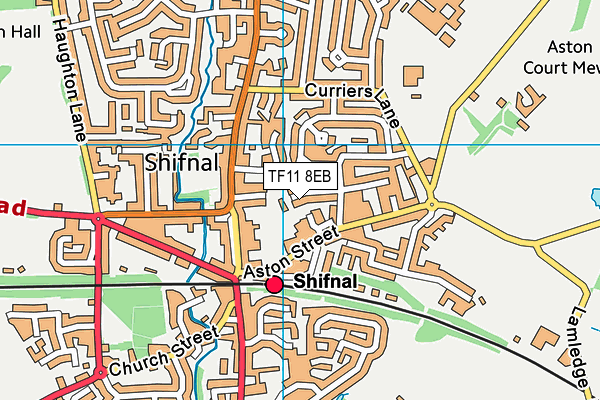 TF11 8EB map - OS VectorMap District (Ordnance Survey)