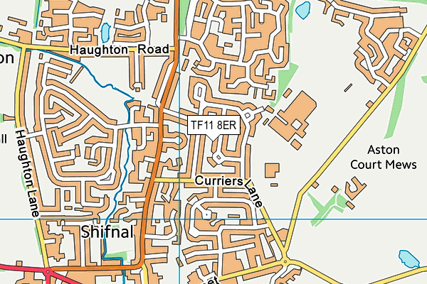 TF11 8ER map - OS VectorMap District (Ordnance Survey)