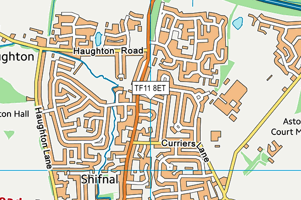 TF11 8ET map - OS VectorMap District (Ordnance Survey)