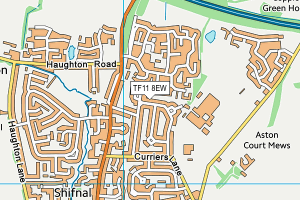 TF11 8EW map - OS VectorMap District (Ordnance Survey)