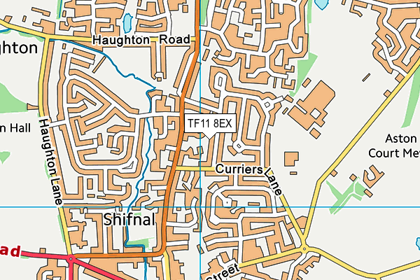 TF11 8EX map - OS VectorMap District (Ordnance Survey)