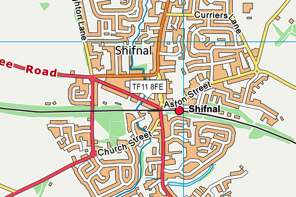 TF11 8FE map - OS VectorMap District (Ordnance Survey)