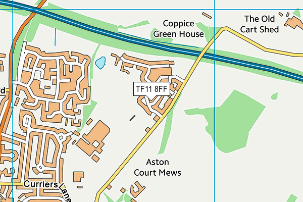 The Acoustafoam Stadium map (TF11 8FF) - OS VectorMap District (Ordnance Survey)