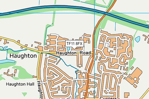 TF11 8FX map - OS VectorMap District (Ordnance Survey)