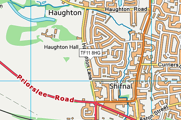 TF11 8HG map - OS VectorMap District (Ordnance Survey)