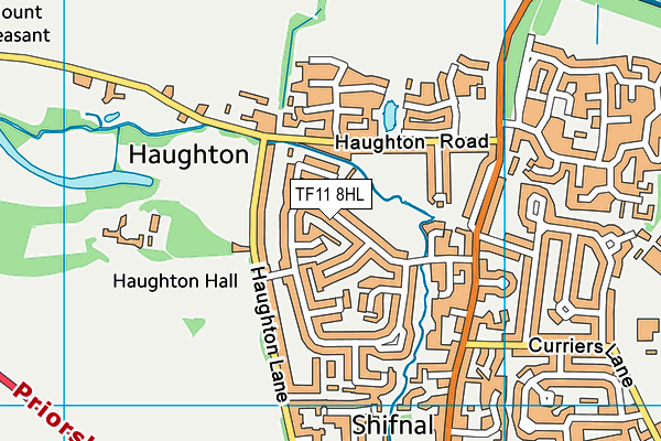 Wheatfield Drive Recreation Ground map (TF11 8HL) - OS VectorMap District (Ordnance Survey)