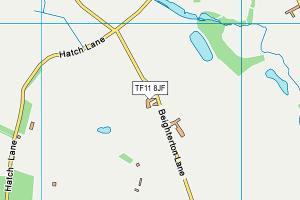 TF11 8JF map - OS VectorMap District (Ordnance Survey)