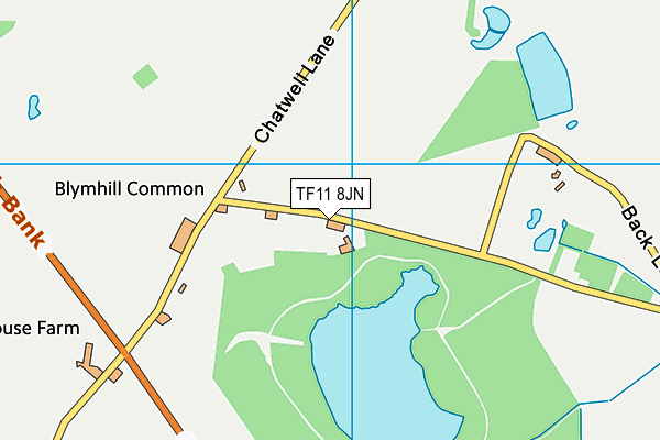 TF11 8JN map - OS VectorMap District (Ordnance Survey)