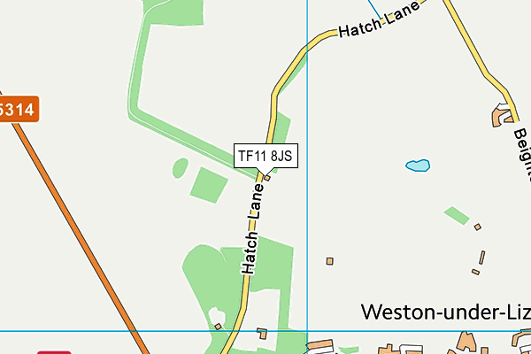 TF11 8JS map - OS VectorMap District (Ordnance Survey)