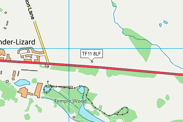 TF11 8LF map - OS VectorMap District (Ordnance Survey)