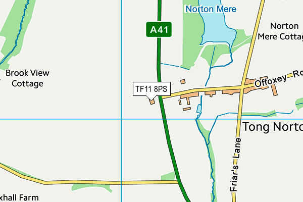 TF11 8PS map - OS VectorMap District (Ordnance Survey)