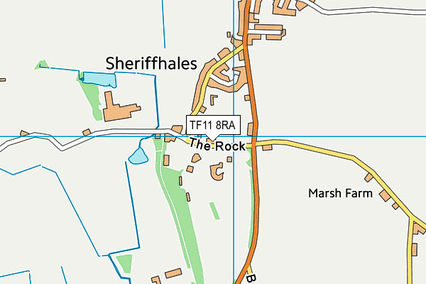 Sheriffhales Primary School map (TF11 8RA) - OS VectorMap District (Ordnance Survey)