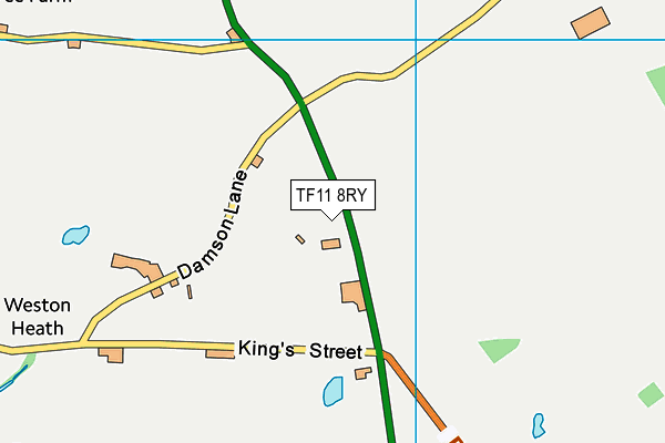 TF11 8RY map - OS VectorMap District (Ordnance Survey)
