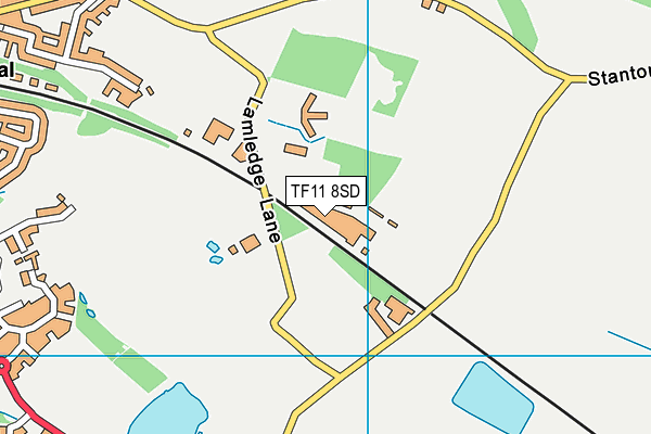 Hillcrest Shifnal School map (TF11 8SD) - OS VectorMap District (Ordnance Survey)