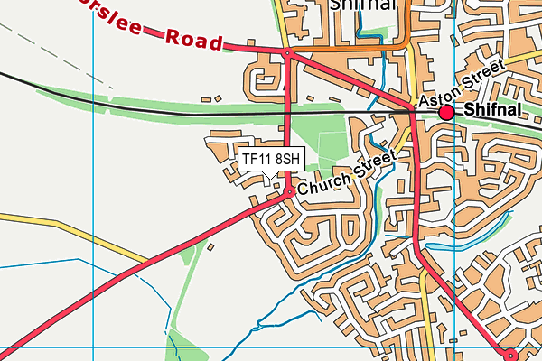 TF11 8SH map - OS VectorMap District (Ordnance Survey)