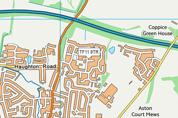 TF11 8TR map - OS VectorMap District (Ordnance Survey)