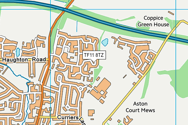 TF11 8TZ map - OS VectorMap District (Ordnance Survey)