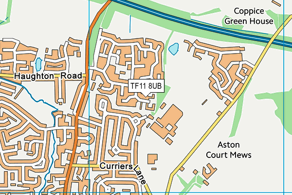 TF11 8UB map - OS VectorMap District (Ordnance Survey)