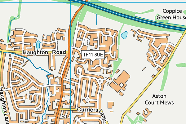 TF11 8UE map - OS VectorMap District (Ordnance Survey)